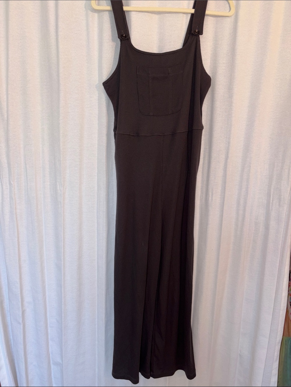 Z Supply Sleeveless Charcoal Jumpsuit with Front Pocket Size Small